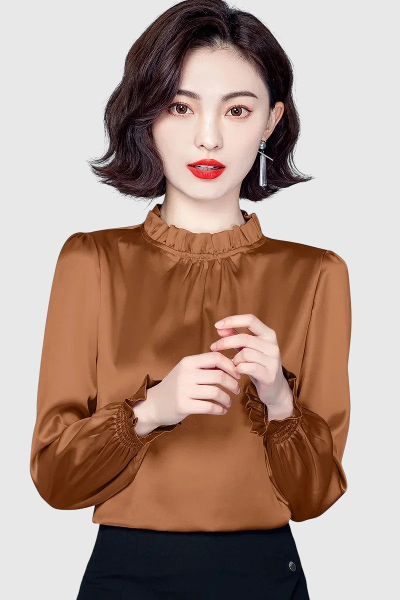 Jana - Elegáns selyem blúz