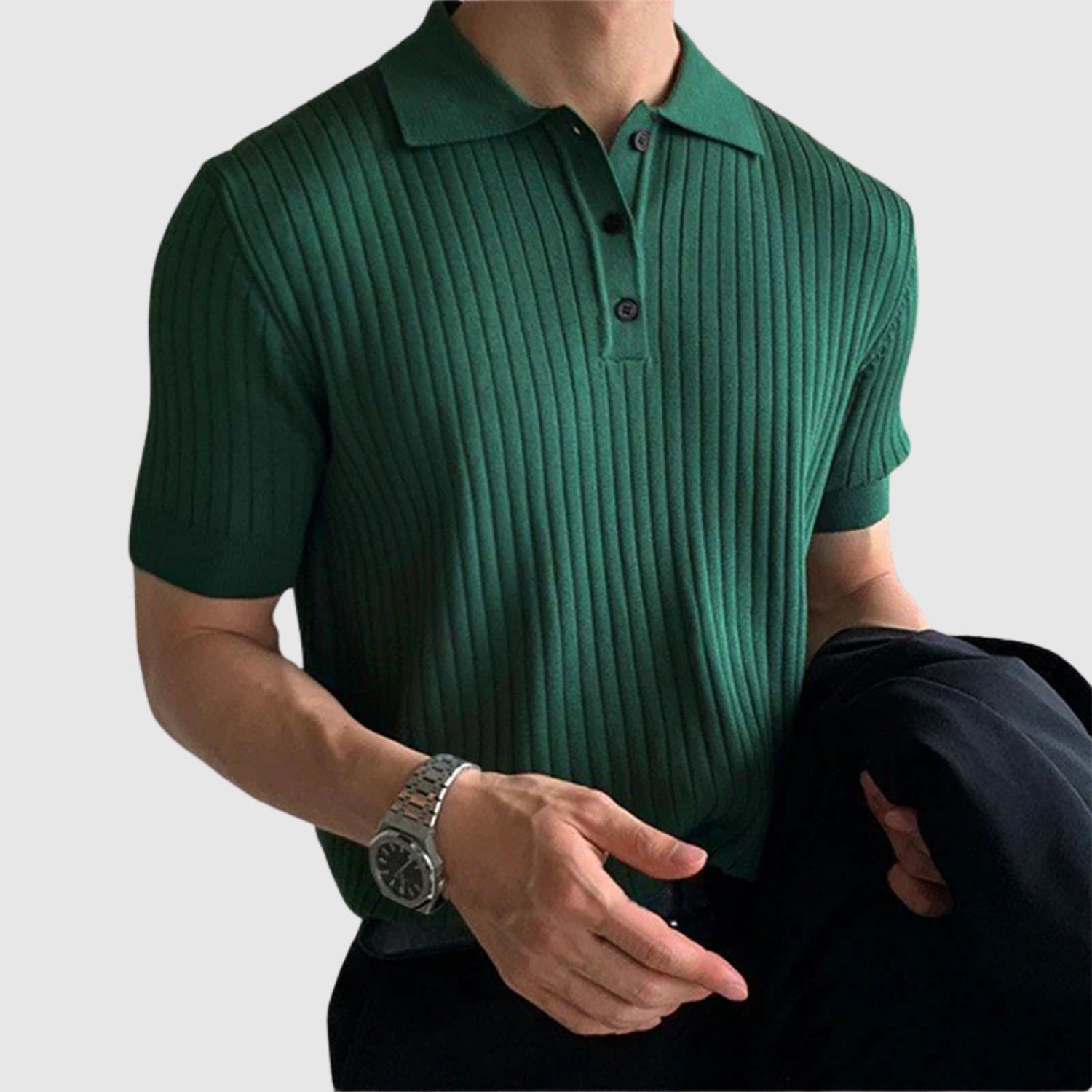 Benedek – Hal mintás póló gombbal